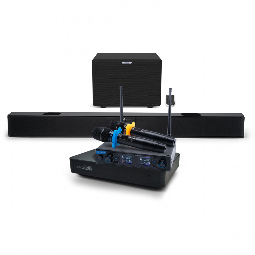 Hi-End караоке-система EVOBOX Premium + EvoSoundBar (саундбар с караоке) в Гатчине